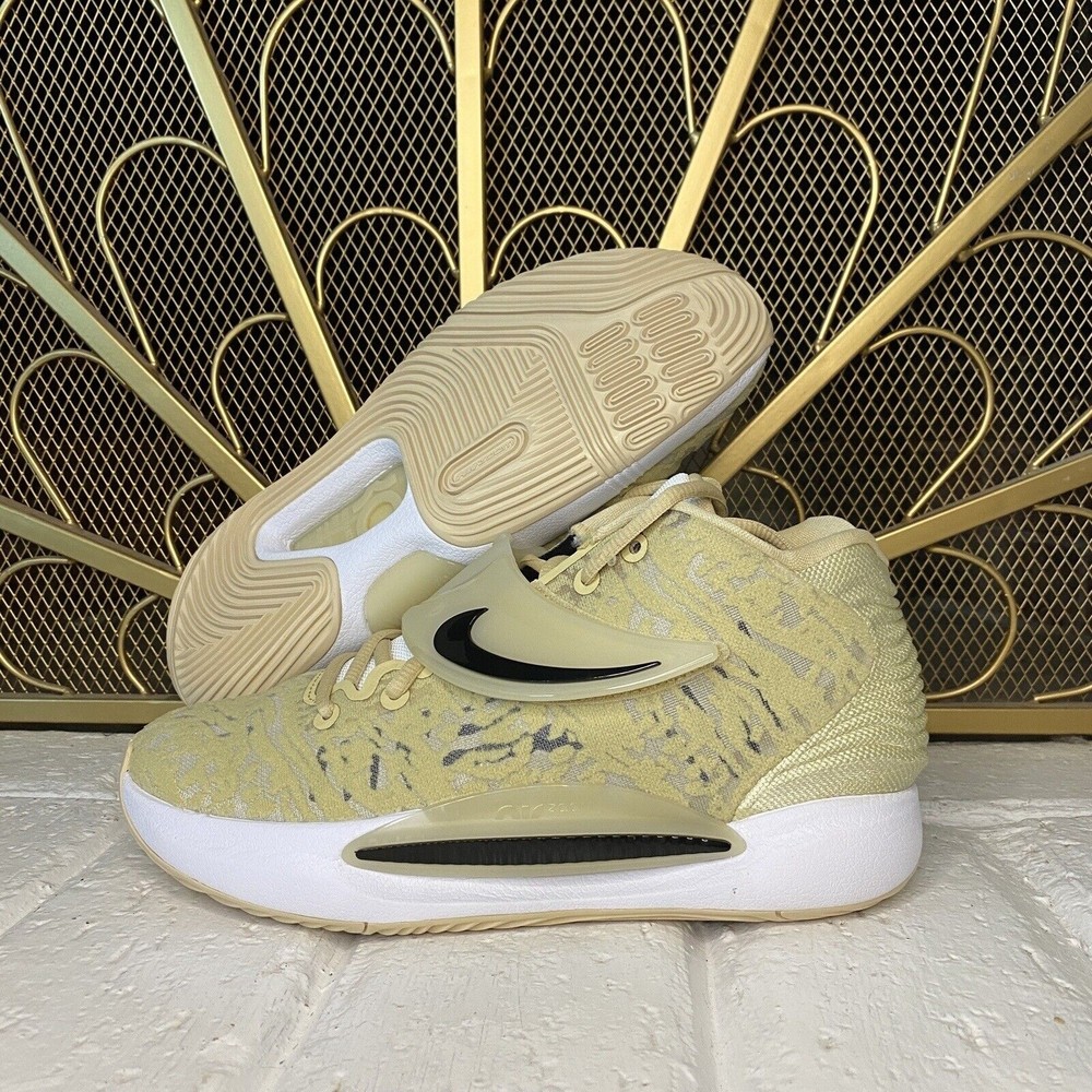 Nike KD 14 TB Promo Basketball Shoes Team Gold Black DM5040-701 Mens Size 7.5